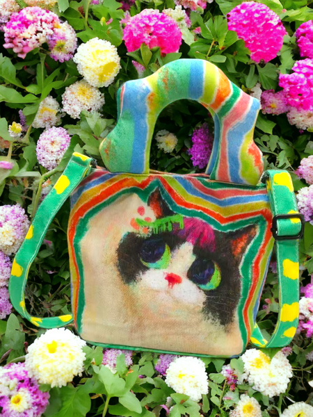 Psychedelic Cat Purse