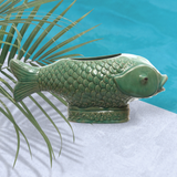 Green Koi Fish Planter