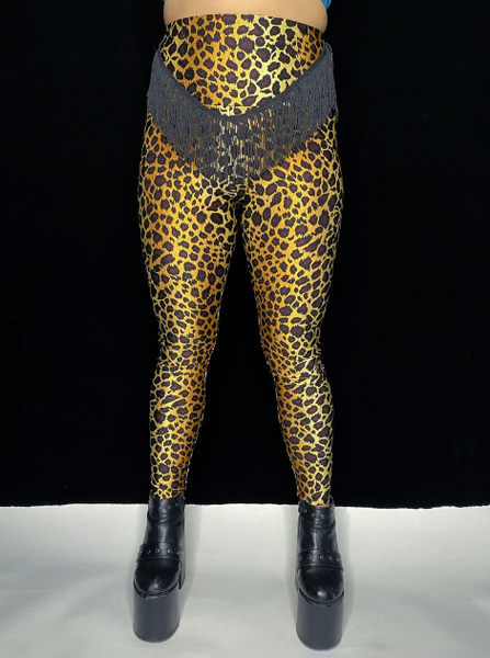 Leopard Fringe Legs by MESSQUEEN