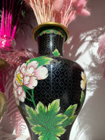 Boudoir Floral Cloisonné Vase