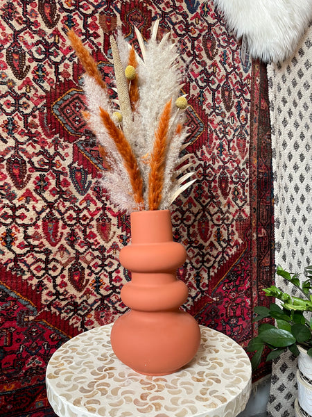 Ribbed Terra-Cotta Vase