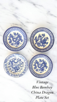 Vtg Blue Bombay Dragon Plates