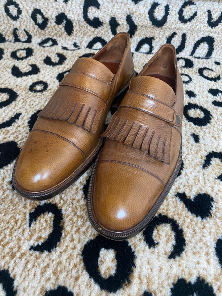 LOEWE Leather Tassel Loafers