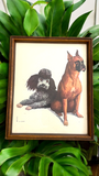 DOG DUO PORTRAIT PRINT