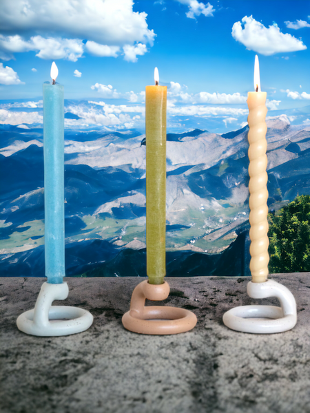 Pastel Snake Candle Holders