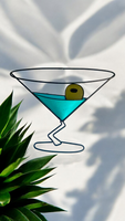 Mid Century Martini Wall Sculpture