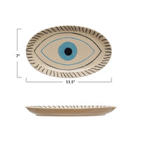 Evil Eye Stoneware Platter