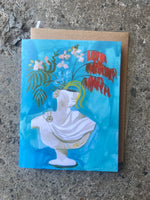 Flora Bust Blank Card by THE ESME SHOP