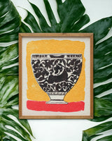 Framed Paper Mache Vase Art Print