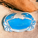 Blue Crab Stoneware Serving Plate