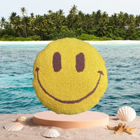 Smiley Face Punch Hook Pillow