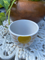 Footed SUN Ceramic Pot~ 4.5”