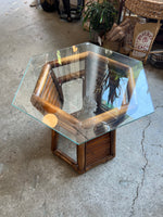 70s Bamboo + Glass End Tables