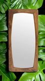 Mango Wood Framed Wall Mirror with Wax Finish