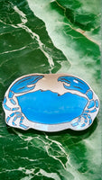 Blue Crab Stoneware Serving Plate