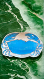 Blue Crab Stoneware Serving Plate