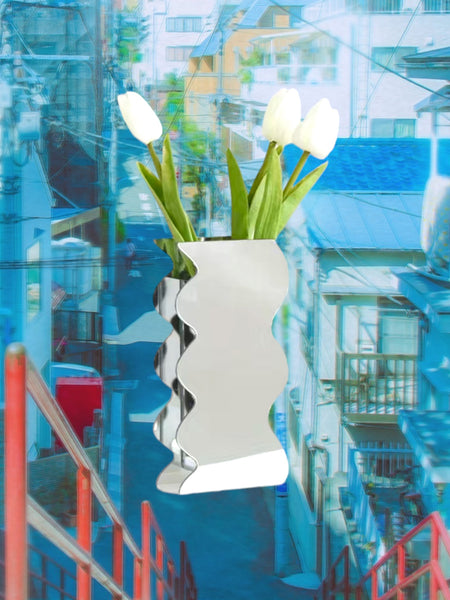 Wavy Mirror Acrylic Vase