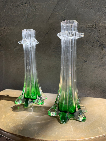 Emerald Glass Murano Propagation Vase