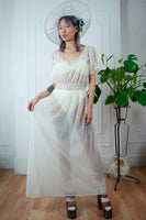 1960's Sheer Garden Goddess Maxi gown