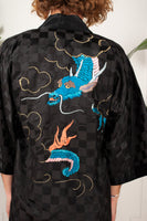 WWII Custom Silk Dragon Embroidery Robe