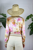 Floral Silk Bomber Jacket