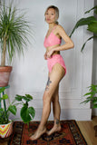 1950s Pink Three Piece Lingerie Set