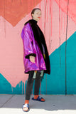Purple Metallic Fur Lined Jacket