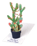 Holiday Cactus Tree Pop Up Greeting Card