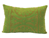 Chartreuse Velvet Lumbar Pillow