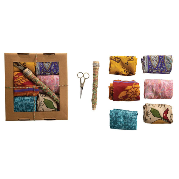 Vintage Silk Sari Gift Wrap Kit
