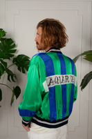 Age of Aquarius Embroidered Bomber Jacket Laurel by Escada