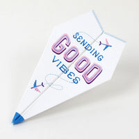 Good Vibes Paper Airplane Greeting Card