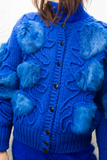Cobalt Fur Knit Sweater