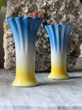 Technicolor Day Glow Chalk Ware Vase