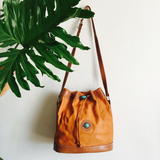 Southwestern Turquoise and Leather Bucket Bag