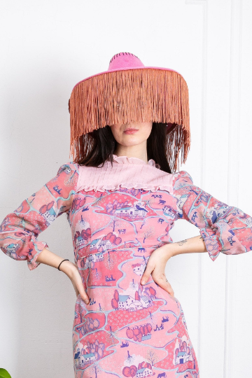 Copy of Ride 'Em Cowgirl Hat with Fringe - Pink