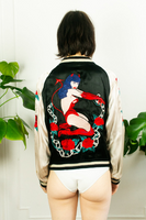 OG Silk Embroidery Bomber Jacket