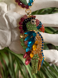 Rainbow Crystal Parrot Earring