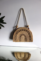 Woven Arch Straw Bag
