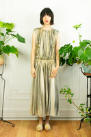 Golden Girl Ruched Issey Miyake Gown