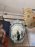 Vintage Venetian Murano Glass Floral Mirror