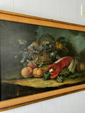 Fruit + Lobster Still Life painting
