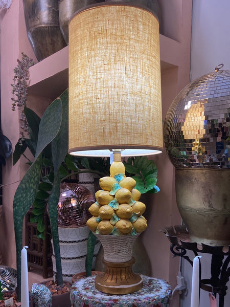 Rare Mid-Century Italian Lemon Topiary Lamp