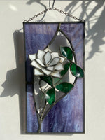 Rare Three-Dimensional Floral Stained Glass Art