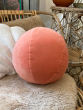 Pink Velour 3D Ball Pillow