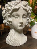 Olive Wreath Goddess Head Planter
