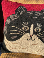 Silly Fat Cat Punch Hook Pillow