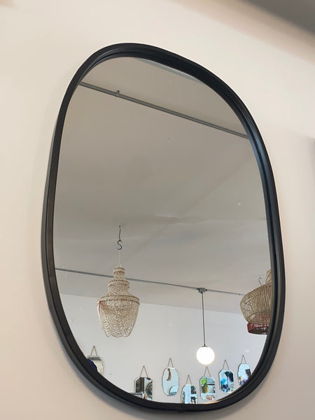 Oval Metal Frame Mirror