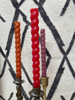 Fruity Spiral Taper Candles ~ 3 Colors