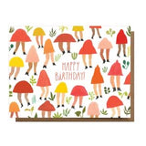 HAPPY BIRTHDAY! Mushroom People Greeting Card by THE ESME SHOP